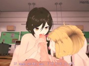 Preview 5 of Threesome with Hori and Yoshikawa Horimiya Hentai Uncensored
