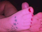 Preview 5 of Footjob Fun While Relaxing: Sexy Tattooed Feet