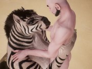 Preview 6 of big tit fuck Zebra Furry Girl, cum in tits