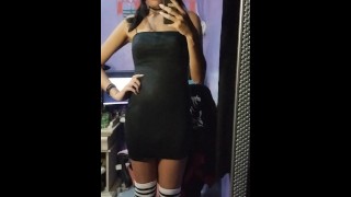 tight mini black dress