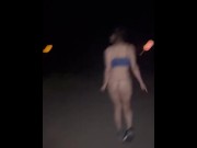 Preview 1 of Slut night walks by highway