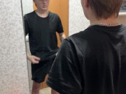 Preview 1 of jerked off in front of the mirror. ( подрочил на зеркало) . Full video.