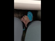 Preview 4 of Teasing hubby with heavy foot fetish while he's inside the body shop, making him hard!