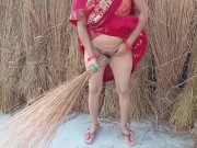 Preview 2 of Beautiful Indian maid Village bhabhi outdoor fucking