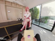 Preview 1 of VR Conk Genshin Impact Yae Miko A sexy Teen Cosplay Parody PT1 With Melody Marks In HD Porn