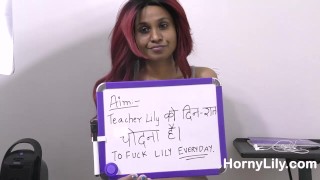 Horny Sex Teacher Giving Lesson How To Suck A Big Black Indian Cock