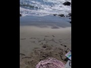 Preview 1 of Amateur Blowjobs on the beach.  Cumpilation