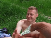 Preview 3 of Czech Hunter - Hot Stud Out for a Picnic end up Riding thicc cock Bareback until he cums