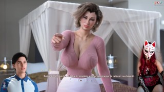 Apocalust #2 - wearing see-through bra and playing a porn game