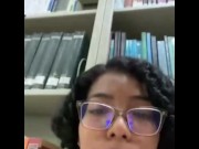 Preview 4 of Public Library Masturbation Lovense Lush Live | Ebony Big Ass  Latina outdoor risky  stranger camgir