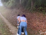 Preview 6 of Horny friends undress me in public to see my ass, tits and pussy
