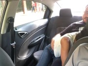 Preview 3 of I give my boyfriend a wonderful blowjob in the back seat of the Uber