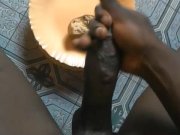 Preview 3 of BBC EBONY CUMMING ON BREAD BEFORE EATING