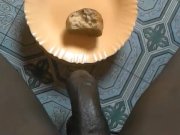 Preview 5 of BBC EBONY CUMMING ON BREAD BEFORE EATING