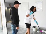 Preview 4 of Amateur Latin Cleaning Lady gets a new life in porn thanks to FAKings