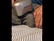 Preview 3 of Driving my dick CRAZY with electric massager