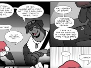 Preview 5 of Furry Porn Comic Dub: "Getting Familiar" (anal, anthro, blowjob, biting, knotting, gay sex)