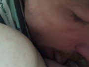 Preview 4 of Crippled BF Slurps My Pussy in a Neckbrace - full vid on UviU