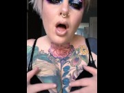 Preview 3 of Curvy Blond With Tattoos Has Sensual Orgasm Using Magic Wand