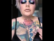 Preview 5 of Curvy Blond With Tattoos Has Sensual Orgasm Using Magic Wand