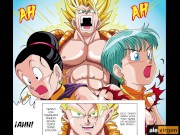 Preview 5 of Milk and Bulma are penetrated by Gogeta