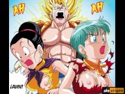 Preview 6 of Milk and Bulma are penetrated by Gogeta