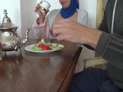 Preview 4 of hot irani stepmom drinks cumshot شیر پسرخوانده ایرانی ام آب دهانم را می گیرد