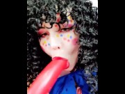 Preview 2 of Crazy Sarah's Balloon Cock Fuck Machine!