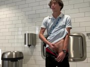 Preview 3 of Gay Teen Model Masturbates Inside Grocery Stores Public Restroom!