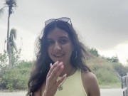 Preview 6 of Filmed a crazy girl wetting her leggings in public