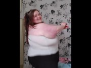 Preview 5 of BBW Dancing to Music while Trying on Clothes