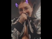 Preview 2 of Snapchat hoe public car masturbation