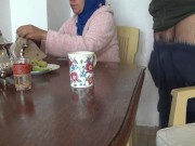 Preview 3 of Arabic Homemade Wife Lets Stepson Cum In Her Coffee