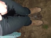 Preview 2 of Wetting My Skinny Jeans In Public At Night