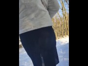 Preview 1 of slut wife, public ride, whore outfit, exhibition, blowjob, fingering, piss and asshole