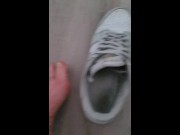 Preview 2 of Cute Teenboy fucks, licks and sniffs his Nike shoes and cums