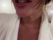 Preview 2 of Risky masturbation in the hotel sauna, i almost got caught (Public+roleplay)