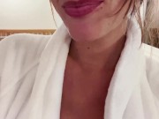 Preview 3 of Risky masturbation in the hotel sauna, i almost got caught (Public+roleplay)