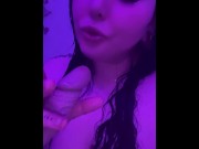 Preview 4 of Shower JOI  & Dildo Blowjob With Seductive Tattooed Beauty