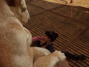 Preview 3 of Asian girl has sex with a big Furry minotaur PT.1 | Furry | Wild life