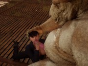 Preview 4 of Asian girl has sex with a big Furry minotaur PT.1 | Furry | Wild life