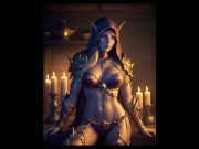 Preview 5 of Sylvanas Windrunner welcomes newcomers in her private room