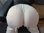 Preview 1 of Pants see through big ass of stepsister who loves to fuck