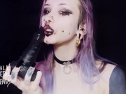 Preview 4 of Black Lipstick Messy Skullfucking