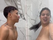 Preview 6 of BBW Latina Wife Cheating Slut-Chap.3 Multi Squirt the Shower with my husband’s godson-SavannahWatson