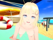 Preview 1 of Hentai Amelia Watson Sex on the Beach Hololive Uncensored