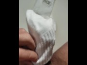 Preview 6 of masturbating with my gf's white sports socks2