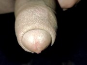 Preview 1 of Close up slow motion - Cum dripping out of uncut cock