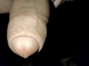 Preview 2 of Close up slow motion - Cum dripping out of uncut cock