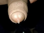 Preview 6 of Close up slow motion - Cum dripping out of uncut cock